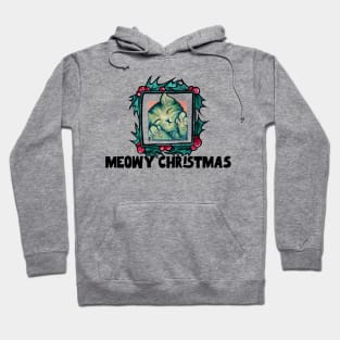 Meowy Merry Christmas Kitty Hoodie